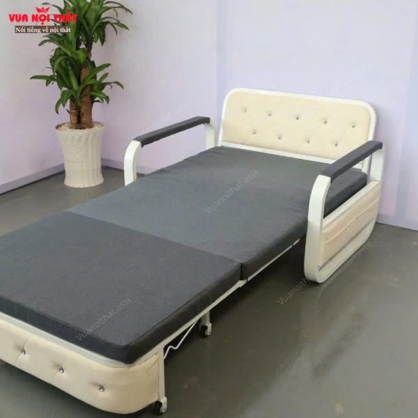 Sofa bed khung sắt cỡ lớn SB02 kéo ra gấp vào nhẹ nhàng giúp tiết kiệm diện tích không gian