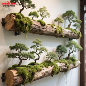 Tiểu cảnh cây bonsai decor tường độc đáo PKTT28
