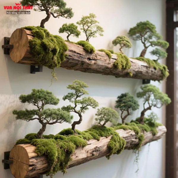 Tiểu cảnh cây bonsai decor tường độc đáo PKTT28