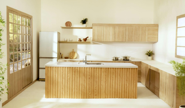Bàn đảo bếp thường được bố trí ở vị trí trung tâm của căn bếp