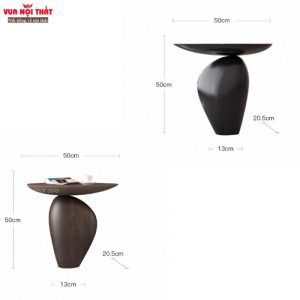 Kích thước của bàn sofa cổ điển chân hình viên sỏi ấn tượng BSF118