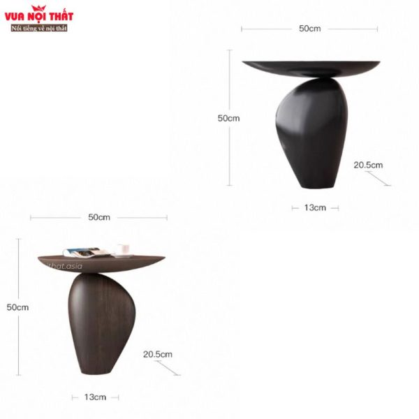 Kích thước của bàn sofa cổ điển chân hình viên sỏi ấn tượng BSF118