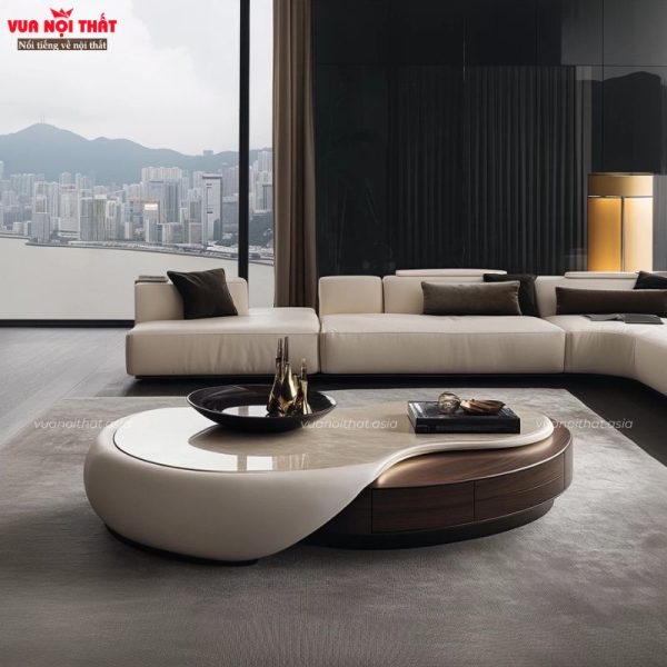 Bàn sofa mặt đá cẩm thạch tự nhiên BSF123 có đa dạng kích thước
