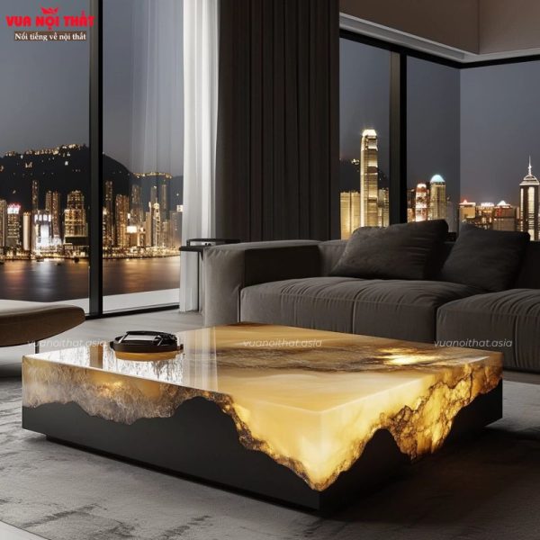 Bàn sofa đá cẩm thạch tự nhiên hiện đại BSF122 có đa dạng kích thước