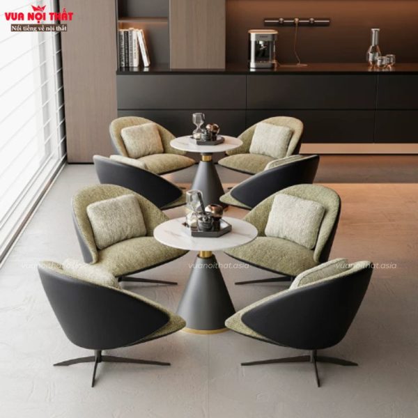 Đặc điểm nổi bật của bàn sofa góc mặt đá tròn hiện đại BSF119