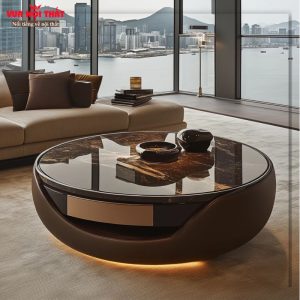 Bàn sofa luxury mặt đá cẩm thạch BSF121