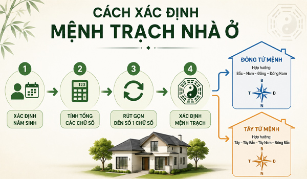 Cách xác định mệnh trạch nhà ở