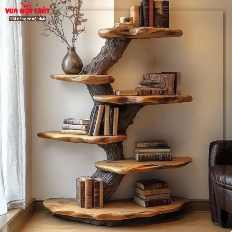 Kệ trang trí hình cây bằng gỗ TK18