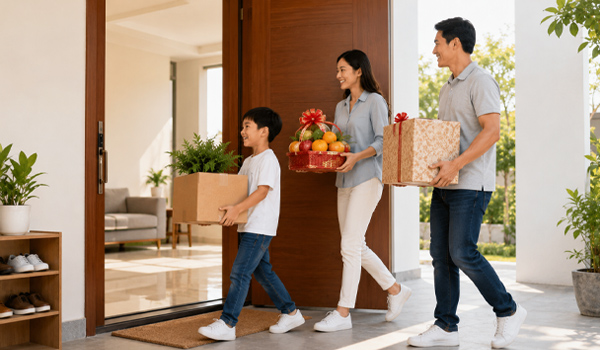 Người đầu tiên bước vào nhà mới nên mang theo những vật tượng trưng cho tài lộc & sự sung túc