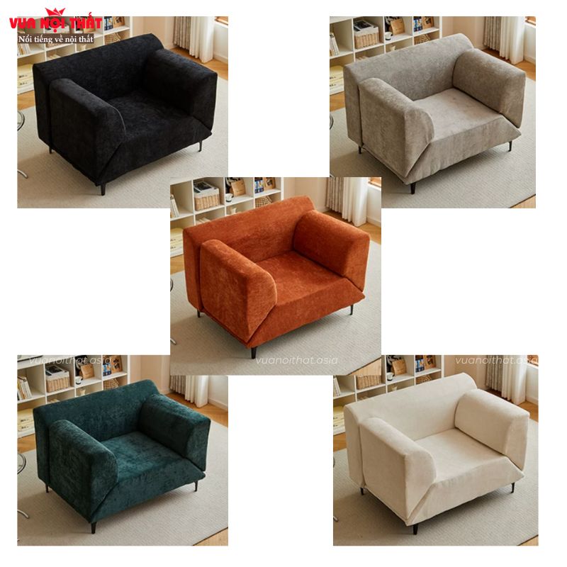 Sofa bed tay vịn xoay sang trọng SB03 có 5 màu sắc để khách hàng lựa chọn