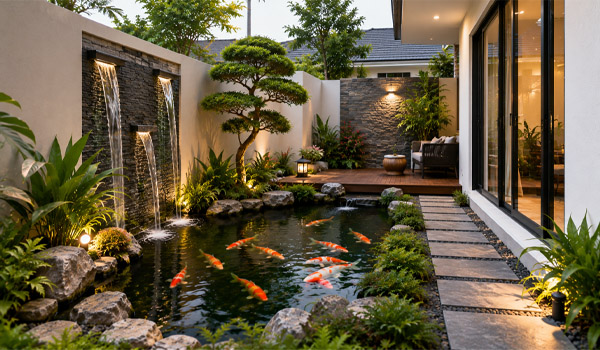 Trước khi quyết định xây hồ cá sau nhà, gia chủ cần cân nhắc dựa trên nhiều yếu tố