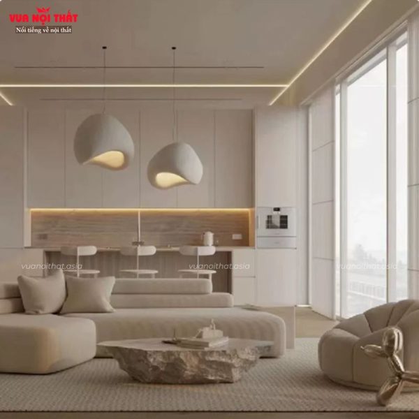 Bàn trà sofa đá travertine độc đáo BSF126 tạo điểm nhấn ấn tượng cho không gian