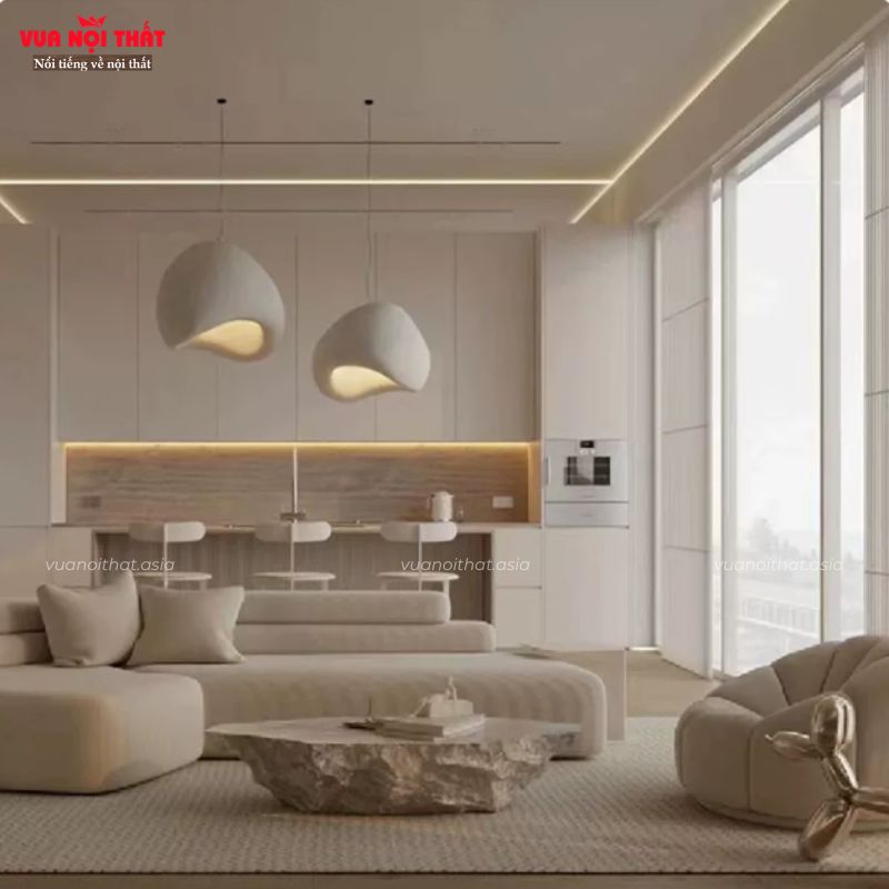 Bàn trà sofa đá travertine độc đáo BSF126 tạo điểm nhấn ấn tượng cho không gian