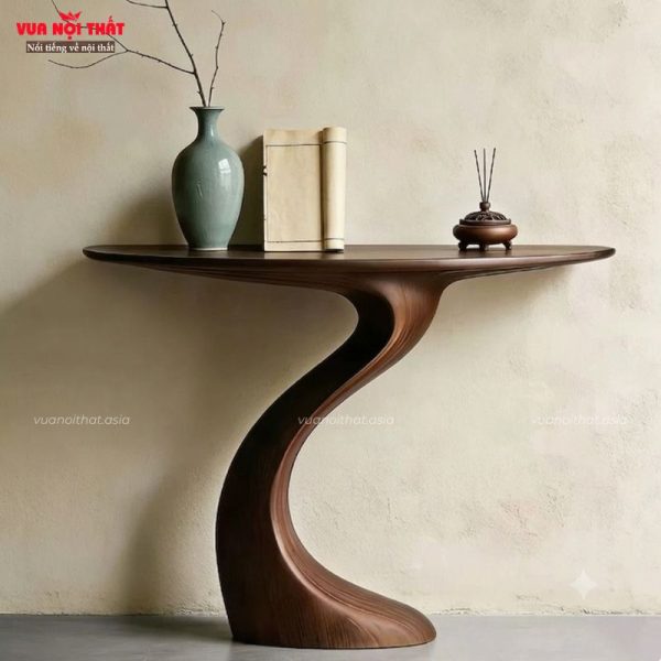 Bàn console gỗ tần bì BTS24 chắc chắn, cứng cáp với tạo hình độc đáo
