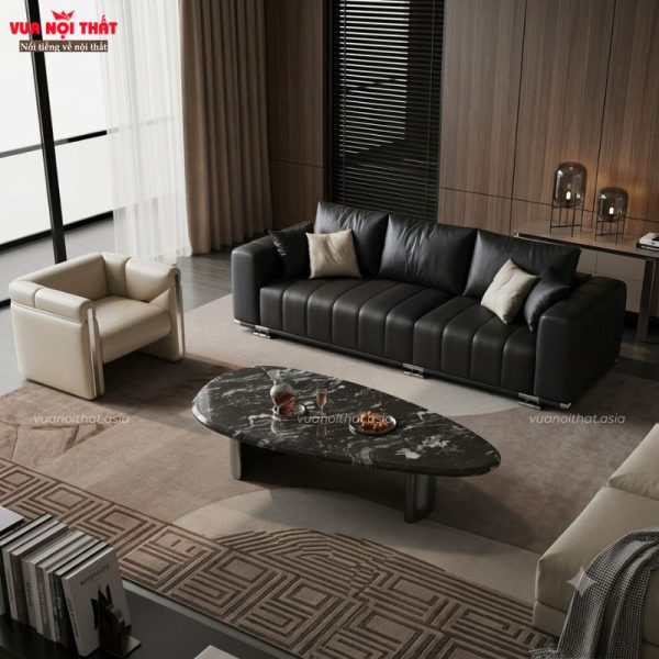 Bàn sofa mặt đá hình hạt đậu nhập khẩu chất lượng BSF125