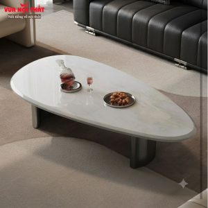 Bàn sofa mặt đá hình hạt đậu BSF125