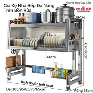 Kệ đựng chén bằng inox PKB21 có đa dạng kích thước