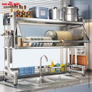 Kệ đựng chén bát bằng inox PKB21