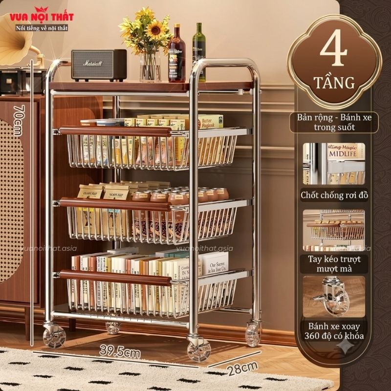Kệ xe đẩy đa năng hiện đại giá rẻ tiện dụng PKB22