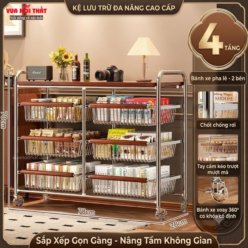 Kệ xe đẩy đa năng chất lượng cao PKB22 có đa dạng kích thước