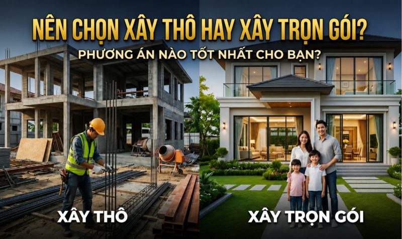Nên giao thầu xây nhà trọn gói hay khoán phần thô