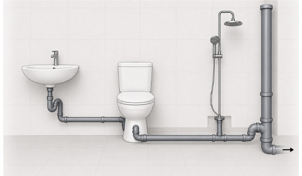 Sơ đồ thoát nước nhà vệ sinh