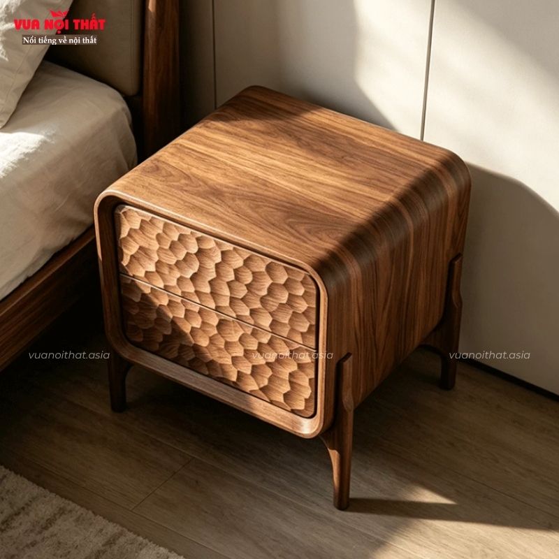 Tủ đầu giường gỗ tự nhiên nhập khẩu chất lượng cao TDG22