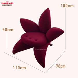 Kích thước của ghế thư giãn hình cánh hoa ly hiện đại GL85