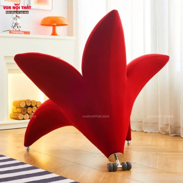 Ghế sofa đơn hình cánh hoa ly độc đáo GL85 với lớp bọc nhung êm ái