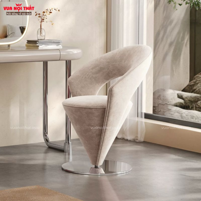 Ghế trang điểm chân xoay hình ly rượu GL83 có kích thước nhỏ gọn