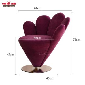Ghế ngồi hình cánh hoa hiện đại cao cấp GL82 có kích thước nhỏ gọn