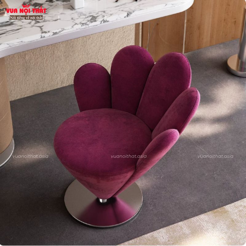 Ghế ngồi trang điểm hiện đại hình cánh hoa GL82 xoay 360 độ