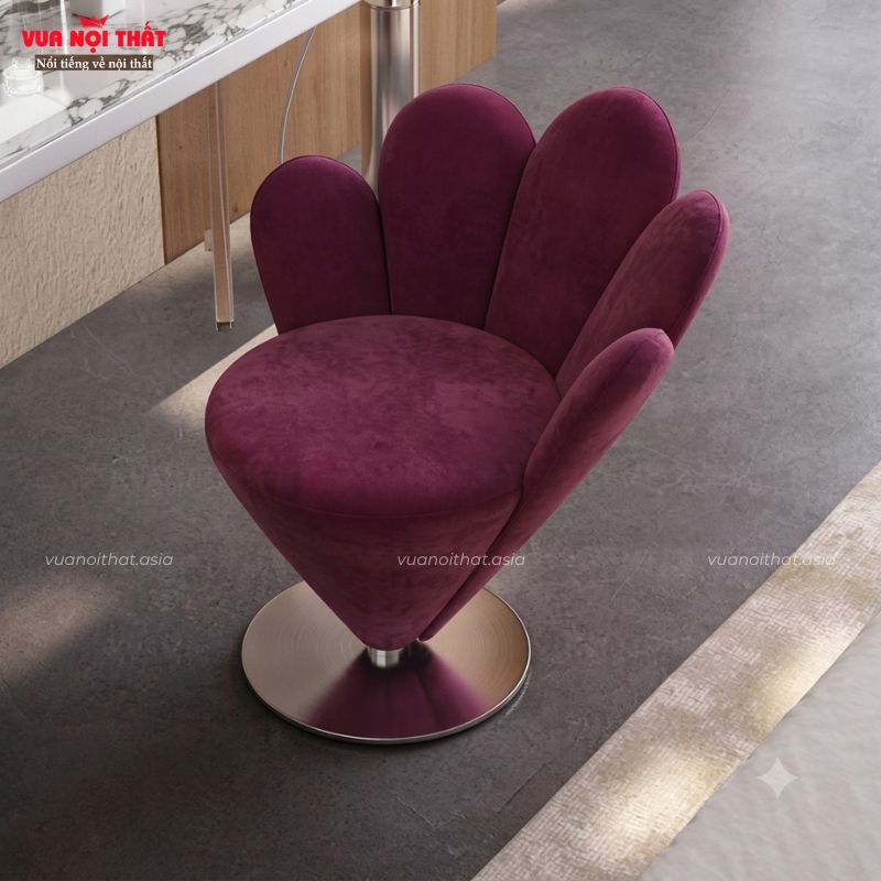 Ghế ngồi trang điểm hình cánh hoa GL82 - Màu đỏ anh đào
