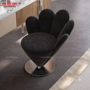 Ghế ngồi trang điểm hình cánh hoa GL82 - Màu đen