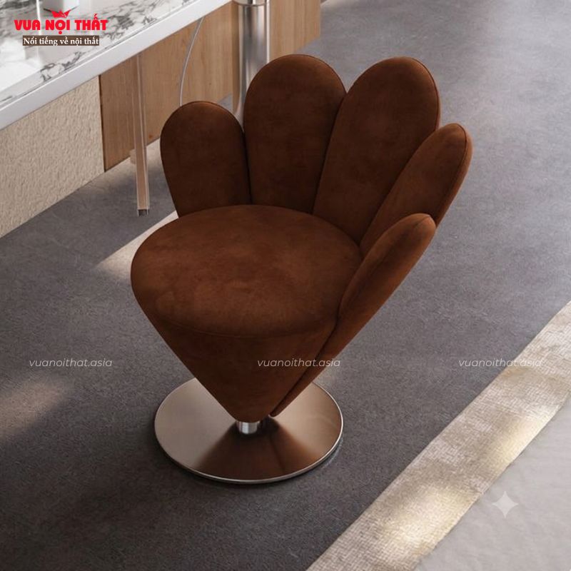 Ghế ngồi trang điểm hình cánh hoa GL82 - Màu đỏ gạch