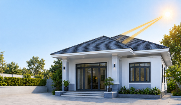 Nhà hướng Bắc thường không bị ánh nắng chiếu trực diện trong thời gian dài