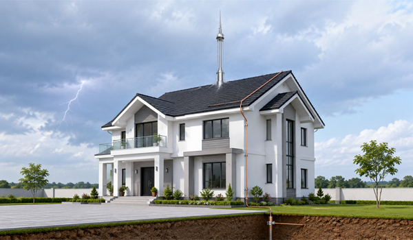 Cột chống sét là kết cấu được sử dụng để đưa kim loại/thiết bị thu sét lên vị trí cao