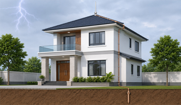 Những lưu ý khi làm cột chống sét cho nhà ở