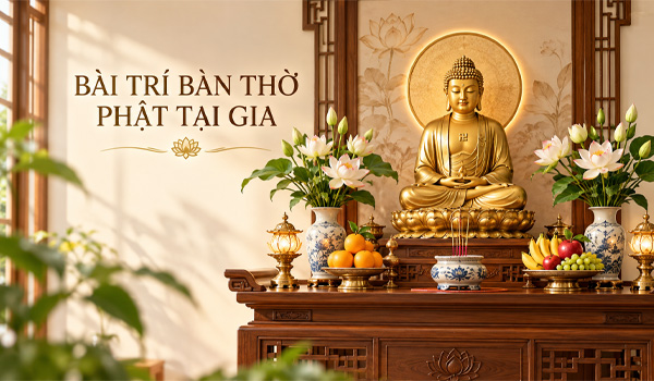 Bài trí bàn thờ Phật tại gia nhất định phải biết những điều này