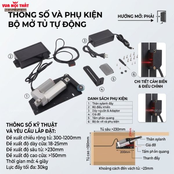 Đặc điểm của bộ mở cửa cảm biến cho robot hút bụi PKNT01