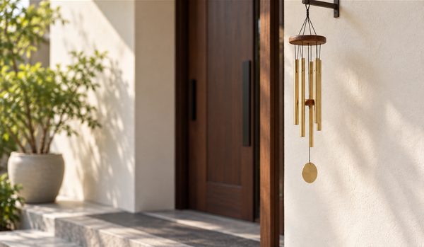 Chuông gió thường được treo ở cửa ra vào, ban công, hiên nhà hoặc sân vườn