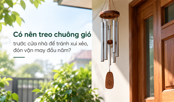 Có nên treo chuông gió trước cửa nhà để tránh xui xẻo, đón vận may?