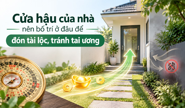 ửa hậu của nhà nên bố trí ở đâu để đón tài lộc, tránh tai ương?