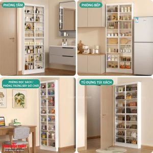 Tủ được làm bằng chất liệu thép mạ kẽm chắc chắn, bền đẹp