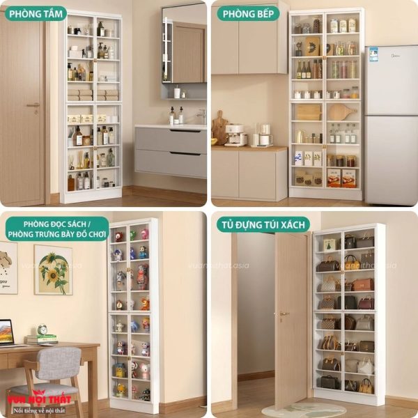 Tủ được làm bằng chất liệu thép mạ kẽm chắc chắn, bền đẹp